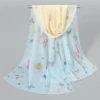 150*50cm Printed Scarf Women Spring Thin Light Breathable Shawl Luxury Floral Pareos UV Protection Beach Towel Foulard Tippet