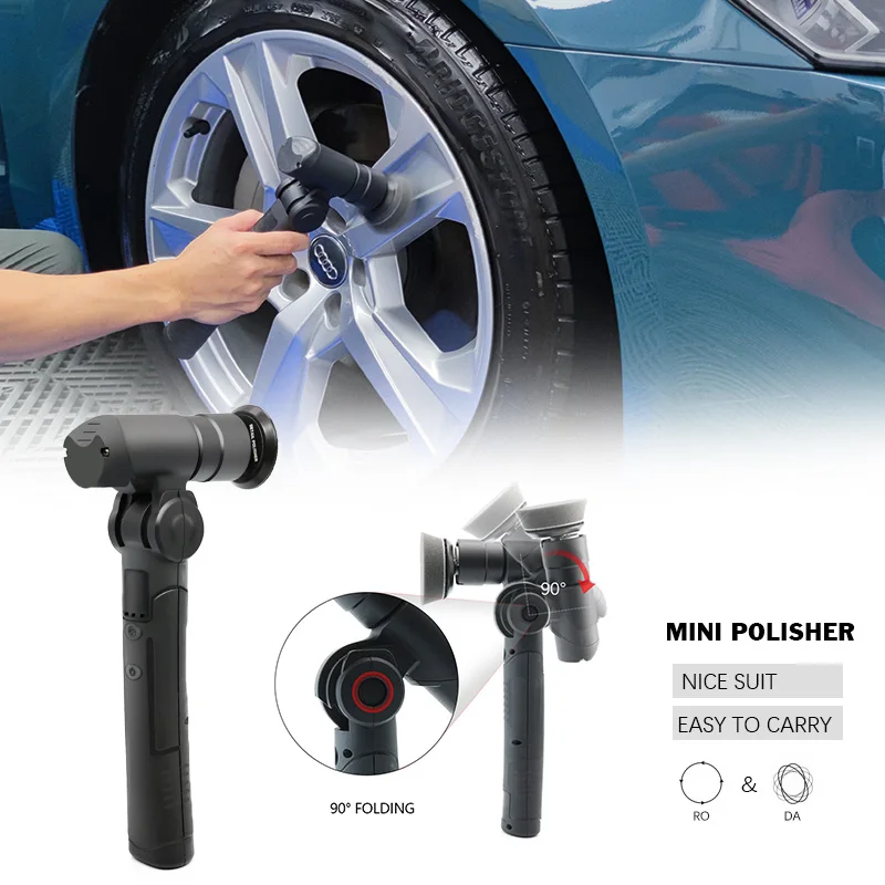 DETAILING 5V RO&DA Micro Cordless Mini Car Polisher Scratches Killer Handheld Rechargeable Detail Polisher With Adjustment Speed