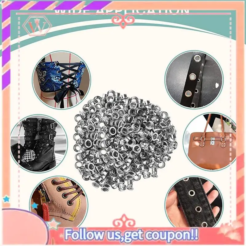 Upgraded Grommet Tool Kit Grommet & Washer Kit 500Pcs, 2 Grommets Kit, Suitable For Leather Bags Banner