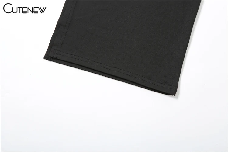 Solid Super Long Tops Women Casual Fashion Full Sleeve Square Neck Splited Skinny Tees Solid Concise Female Classic Wear