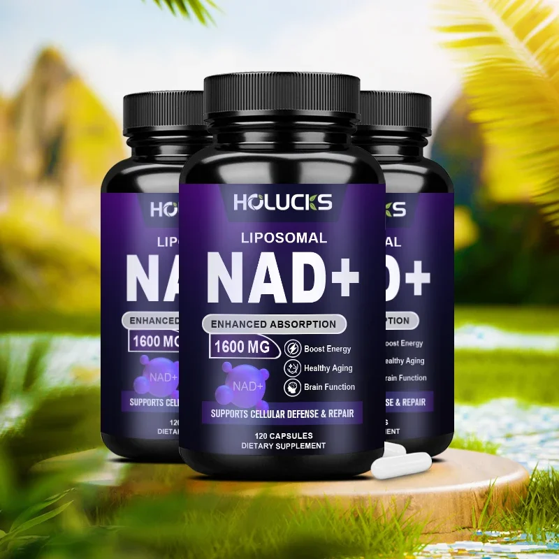 Holucks Liposomal NAD Supplements-Anti-aging, Energy and Focus, Support Cellular Health -60/120 Capsules