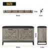 Vabches Shoe Storage Bench with 2 Flip Drawers & Coat Rack Wooden Shoe Cabinet with Padded Seat Cushion for Entryway Furniture 2