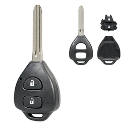 Enhanced 2 - Button Car Remote Key Shell Case - Keyless Entry Transmitter Replacement
