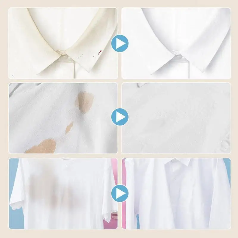 Laundry Whitener Clothes Brightener High Efficiency Stain and Odor Removal Enzyme Boosters for White Shirt Dress Sheets White
