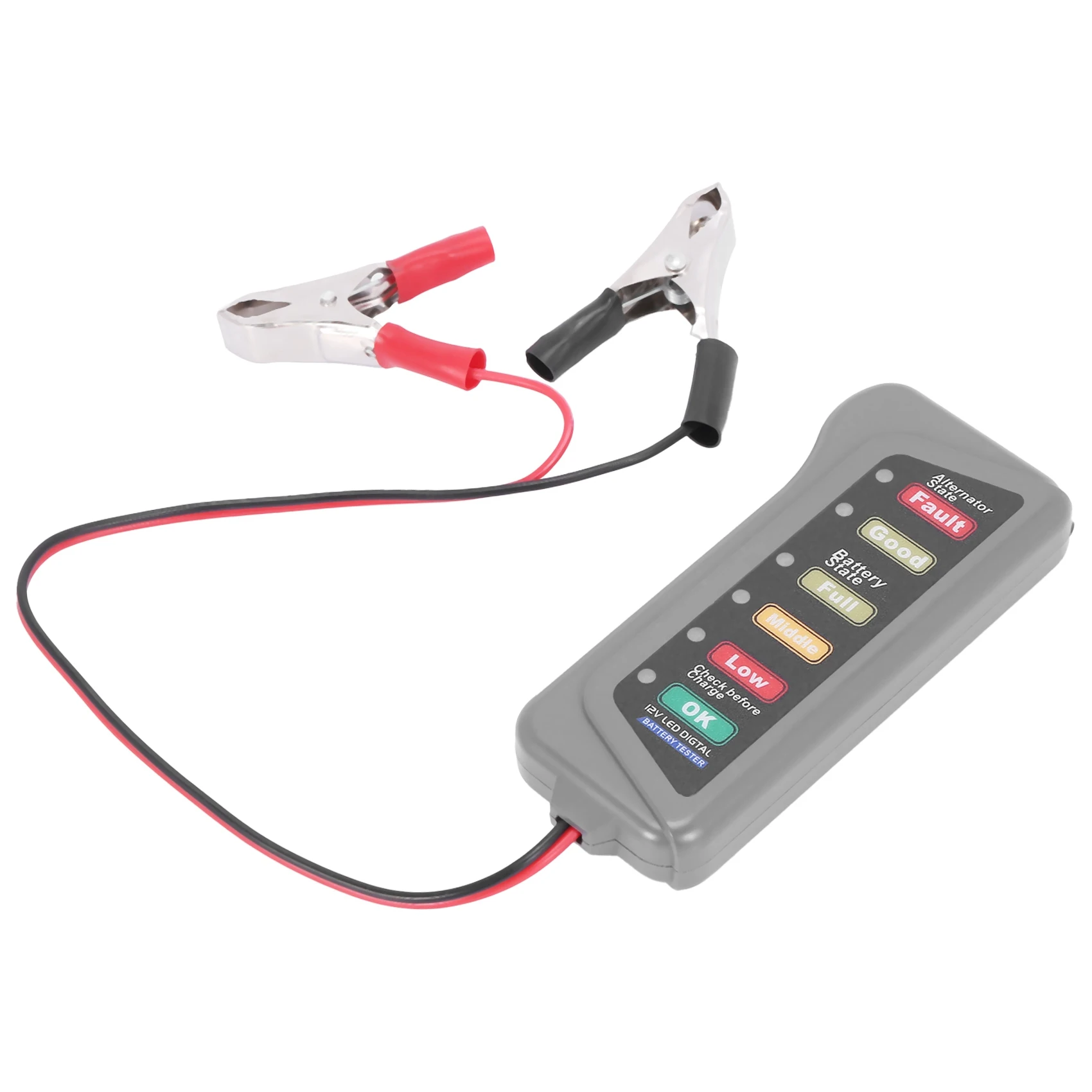 

12V Car Battery & Alternator Tester - Test Battery Condition & Alternator Charging (LED indication)