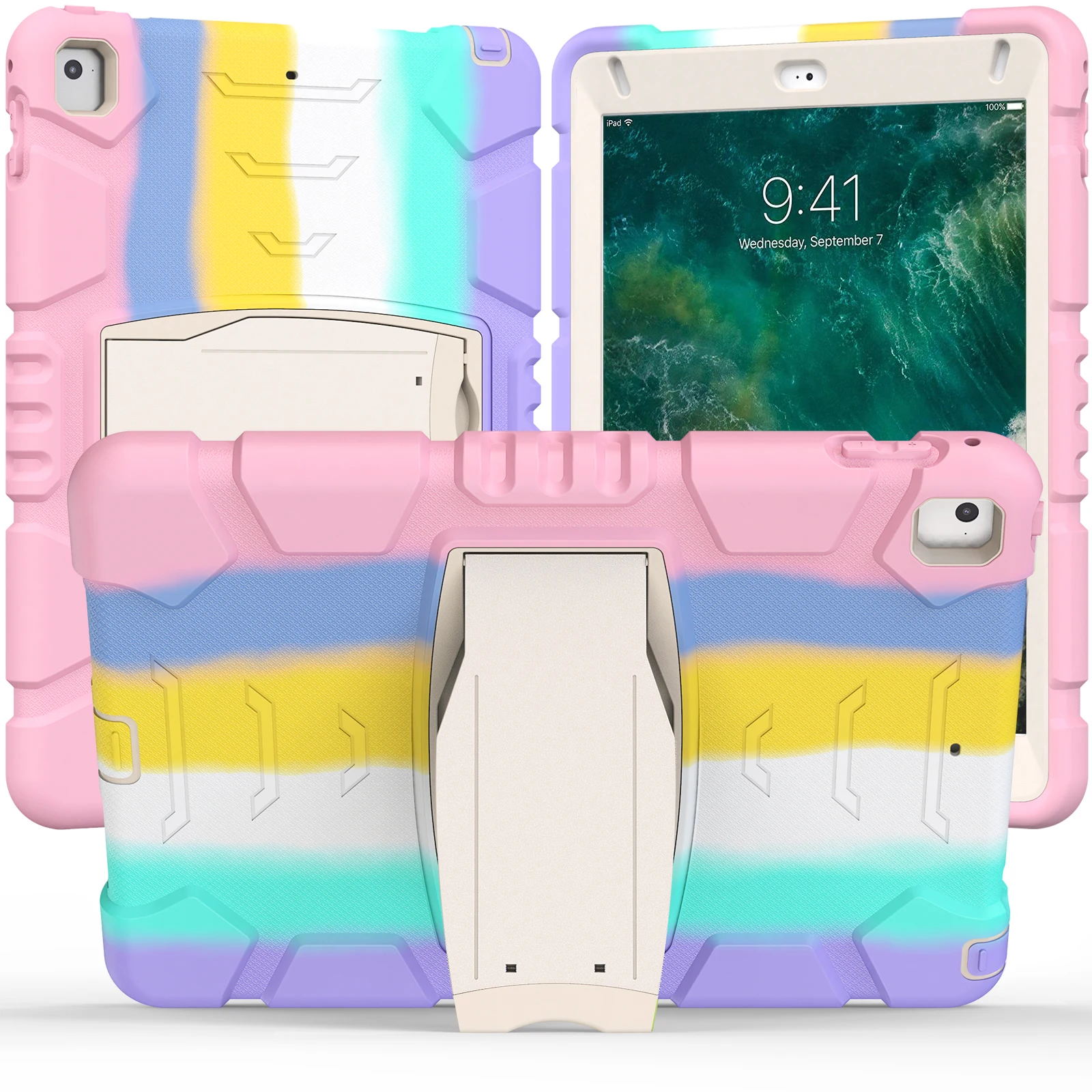 Per Apple Ipad 10 2022 Air 4 5 Stand Tablet Case Per Ipad Pro 11 Pro 12.9 Kids Safe Antiurto Pc Silicon Hybrid Cover Funda