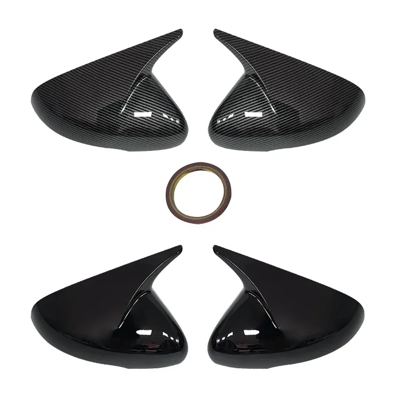 Carbon Fiber Style Side Door Rearview Mirror Cover Trim
