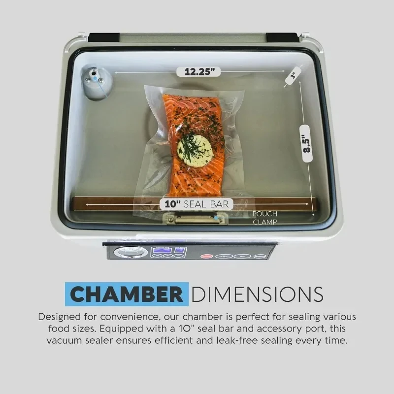 Chamber Sealer Machine Wet Foods Meat Vacuum Packing Machine Compact with Vaccum Sealer Bar