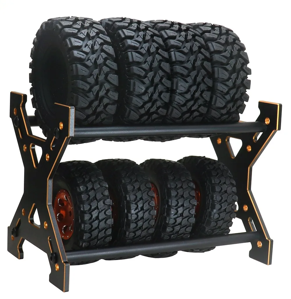 Ajrc 알루미늄 합금 휠 타이어 랙, 1/18 1/24 RC 크롤러 자동차 Traxxas Trx4m Axial Scx24 Ax24 Fcx24 Wpl D12 용, 1.0 인치, 1.1 인치, 1.3 인치