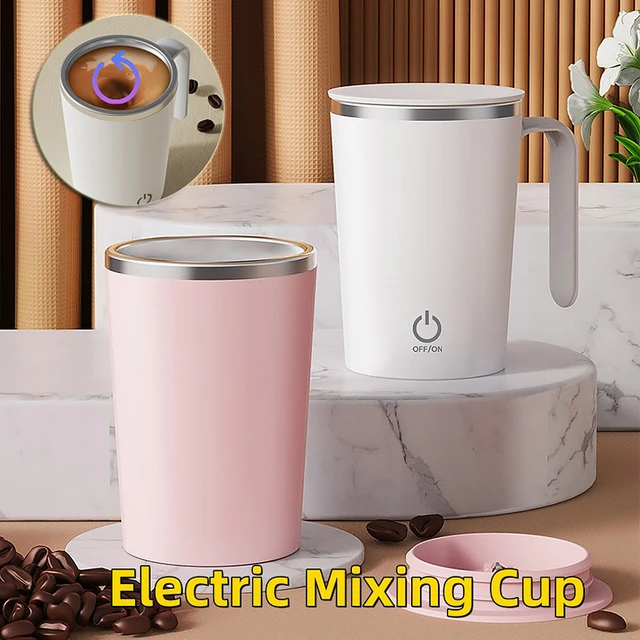 Automatic Stirring coffee cup lazy milkshake rotating magnetic water cup  USB charging smart mixing cup Home Office Mixer Cups