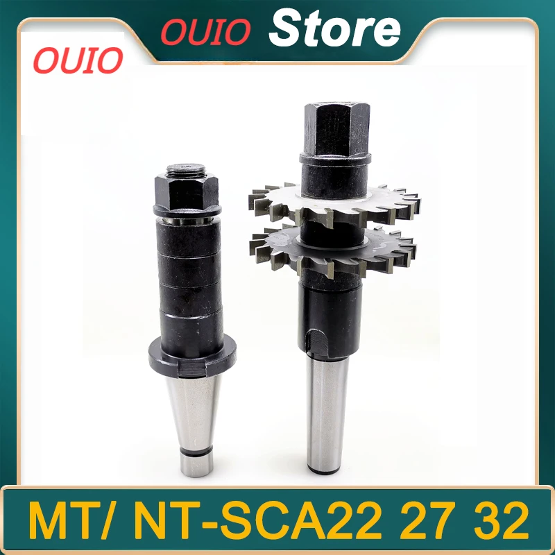 

OUIO High Precision Milling Cutter Tool Rod MorseMT3 MT4 NT30 NT40--22/27/32 Installation Saw Blade Milling Cutter Three Face