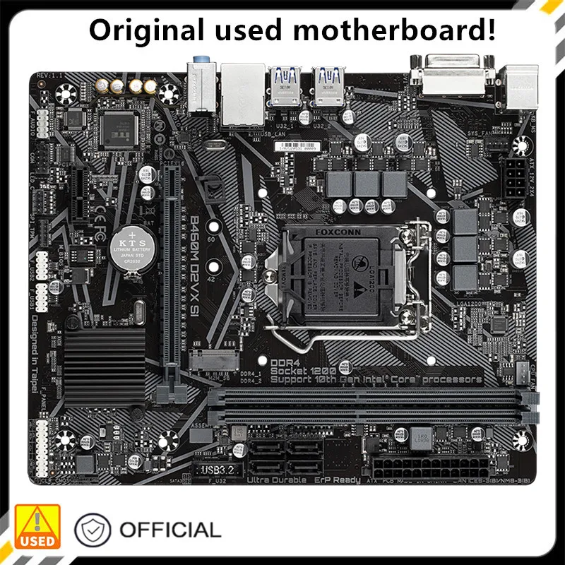 

For B460M D2VX SI Original Used Desktop Intel B460 64GB DDR4 Motherboard LGA 1200 i7/i5/i3 USB3.0 SATA3