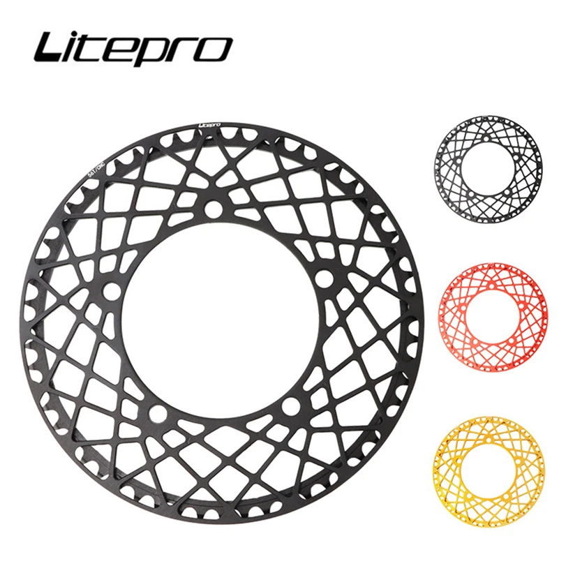 Litepro Spinne Kettenblatt Pieghevole Digirad Einzigen Disc 53/56/58T Bmx Rennrad Bcd 130Mm Kspedizionel Alluminio Svierung Kettenblatt