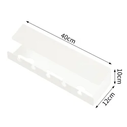 Under Desk Clamp - On Cable Tray and Cord Organizer - Sturdy, Spacious, No - Drill Solution (White1)