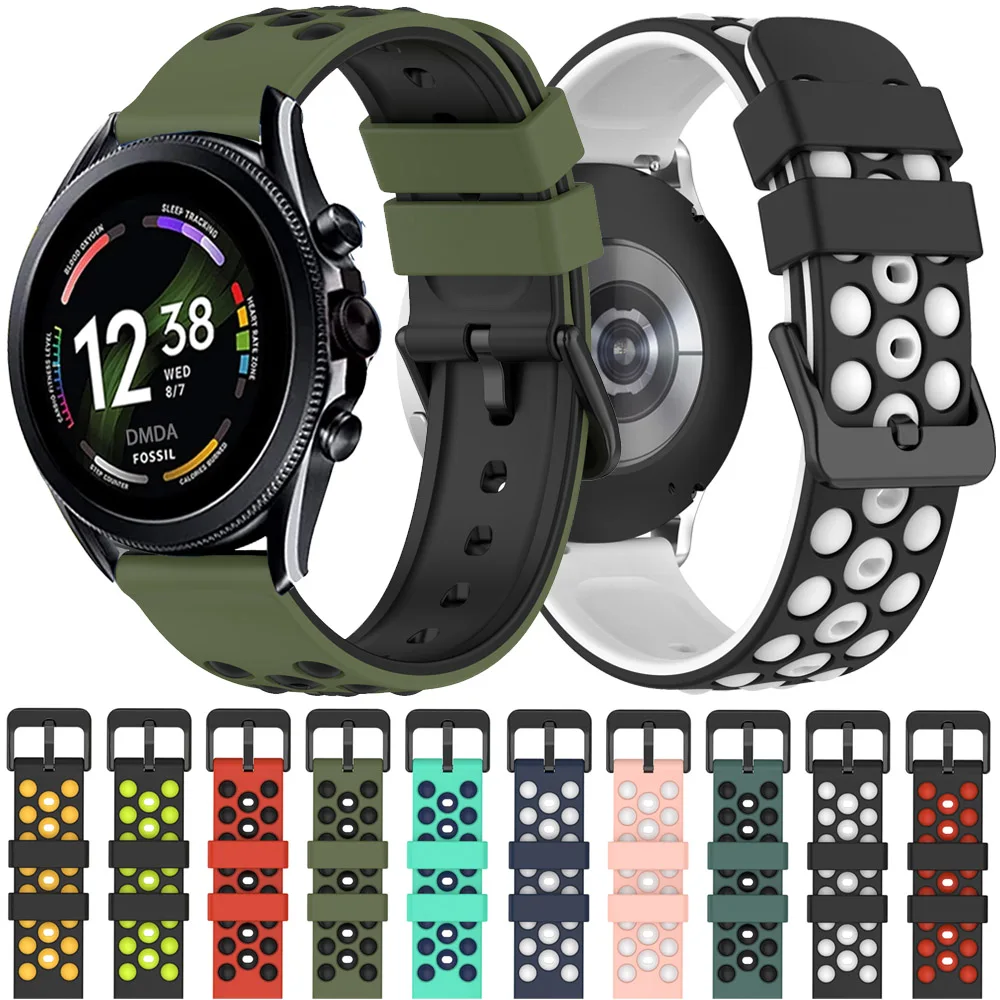 Cinturino Di Ricambio Per Cinturino Da Polso Fossil Gen 6 44Mm 20 22Mm Per Bracciale Sportivo Con Cintura In Silicone Fossil Gen 5E 44Mm/Gen 5 Lte