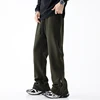 Personalized Knitted Casual Pants Men Thick Wide Leg Fashion Streetwear Designer Trousers Loose Male Zipper Pants 6