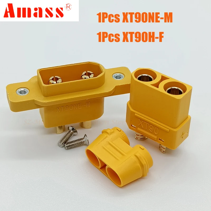 SoloGood Amass XT90 Connectors - 5 Pairs Male/Female Bullet Plugs For RC LiPo Battery & Motor (90A Continuous)