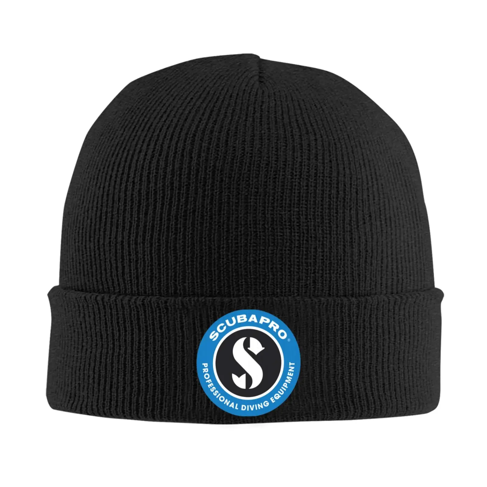 Scubapro Print Beanie Vintage Grafik Strickmütze Retro Streetwear Weich Warm Vatertag Geschenkidee Geschenk für Mann und Frau