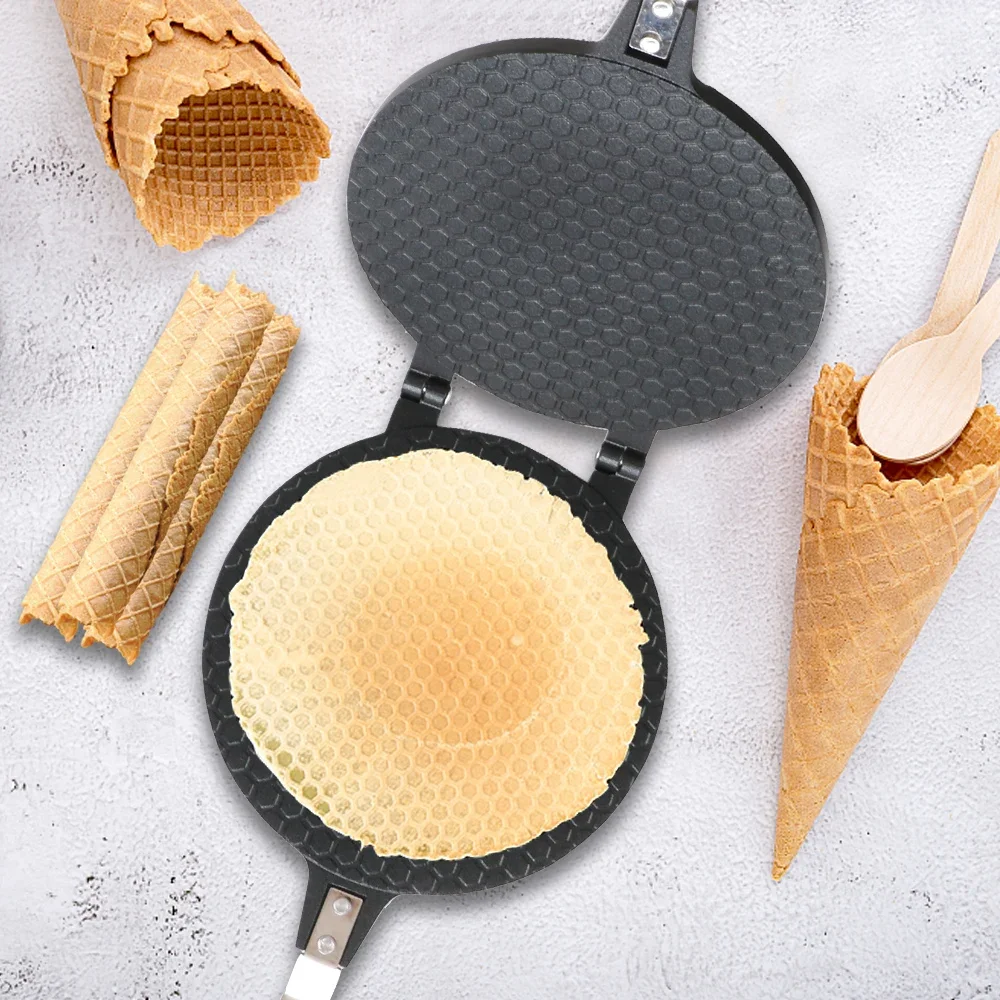 Baking Mould Cake Waffle Maker 17cm 22cm Non-Stick Omelet Mold Egg Roll Baking Pan Waffles for The Baking Pan Cake Ice Cream Cone Maker Bakeware