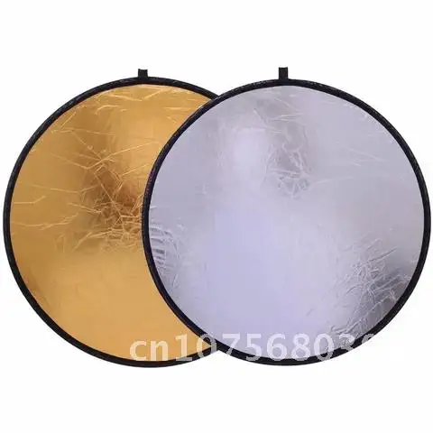 

Handhold 20 Inch 50Cm Multi Collapsible Portable Disc Light Reflector for Photography Studio 2in1 Gold and Silver 2 in 1