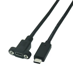USB - C 3.1 Male - to - Female Extension Cable with Panel Mounting - 0.2m (480Mbps--2.0V)