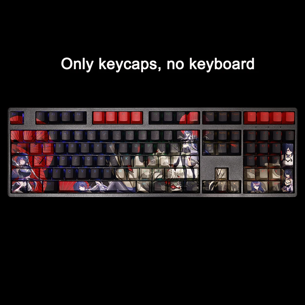 Pbt Keycaps para Teclado Mecânico Altura Cereja Jogos de Anime Beauty Girl Acheron Honkai 3: Star Rail Faça Você Mesmo 108 Chaves Set - Imagem 3