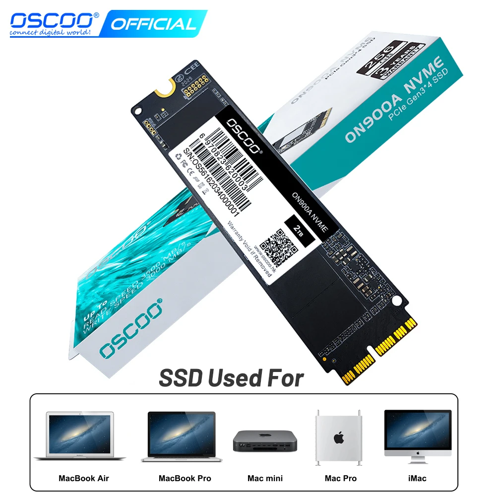 OSCOO 256GB 512GB 1TB 2TB SSD for 2013-2017 Macbook Air