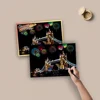 DIY 4Pcs Children Night Scene Art Scratch Painting Toys City Building Landscape Kids Educational Toys Birthday Gift Room Decor 2