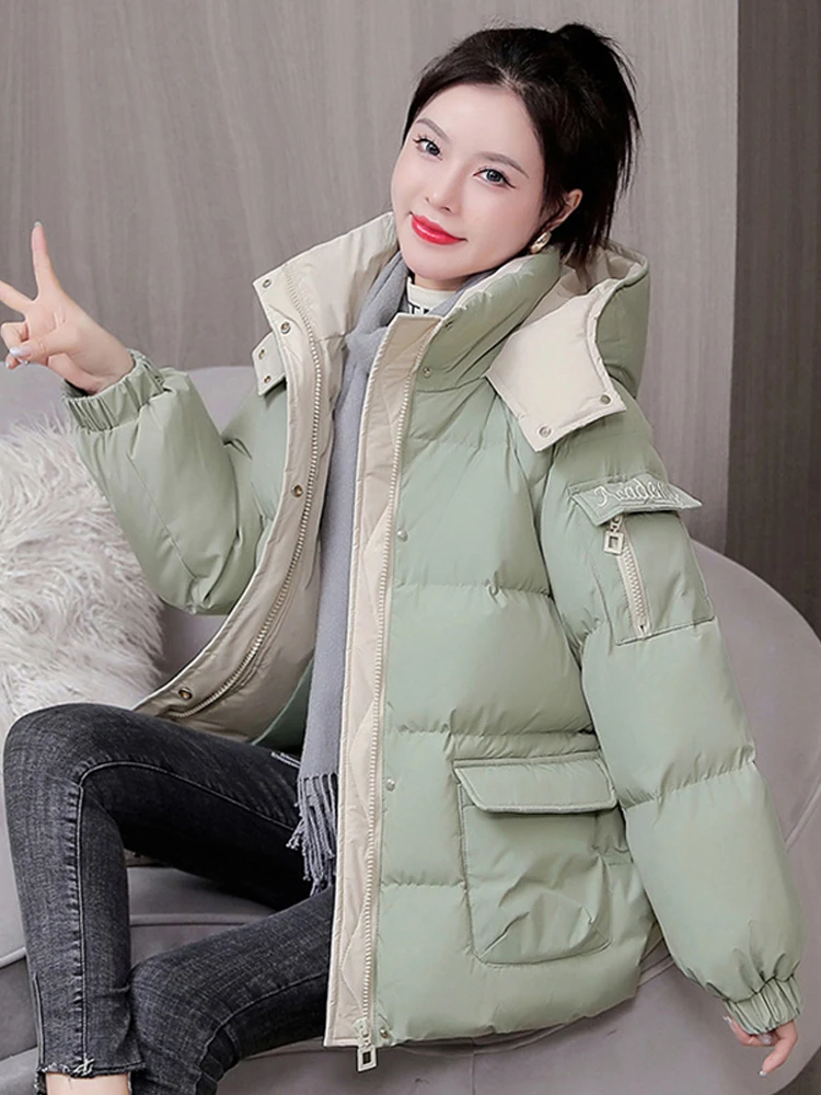 Winter Jacket women Womens Parkas Thicken Outerwear solid hooded Coats Short Female Slim Cotton