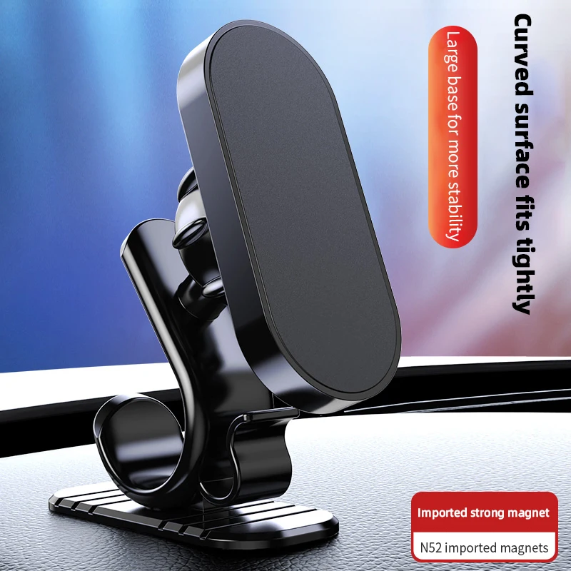 

lovebay Magnetic Car Mobile Phone Holder Folding Stand Metal Phone Stand in Car GPS Support Rotatable Universal Stand GPS