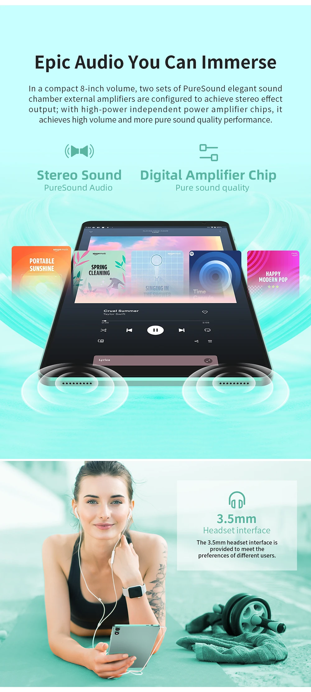 Teclast P85T Android 13 Tablet - 8 Inch IPS, 4GB RAM, 64GB ROM, A523 8-core, Wi-Fi 6, Type-C, Metal Body, 335g Light, 5000mAh Description Image.This Product Can Be Found With The Tag Names Computer Office, Tablet, Tablets