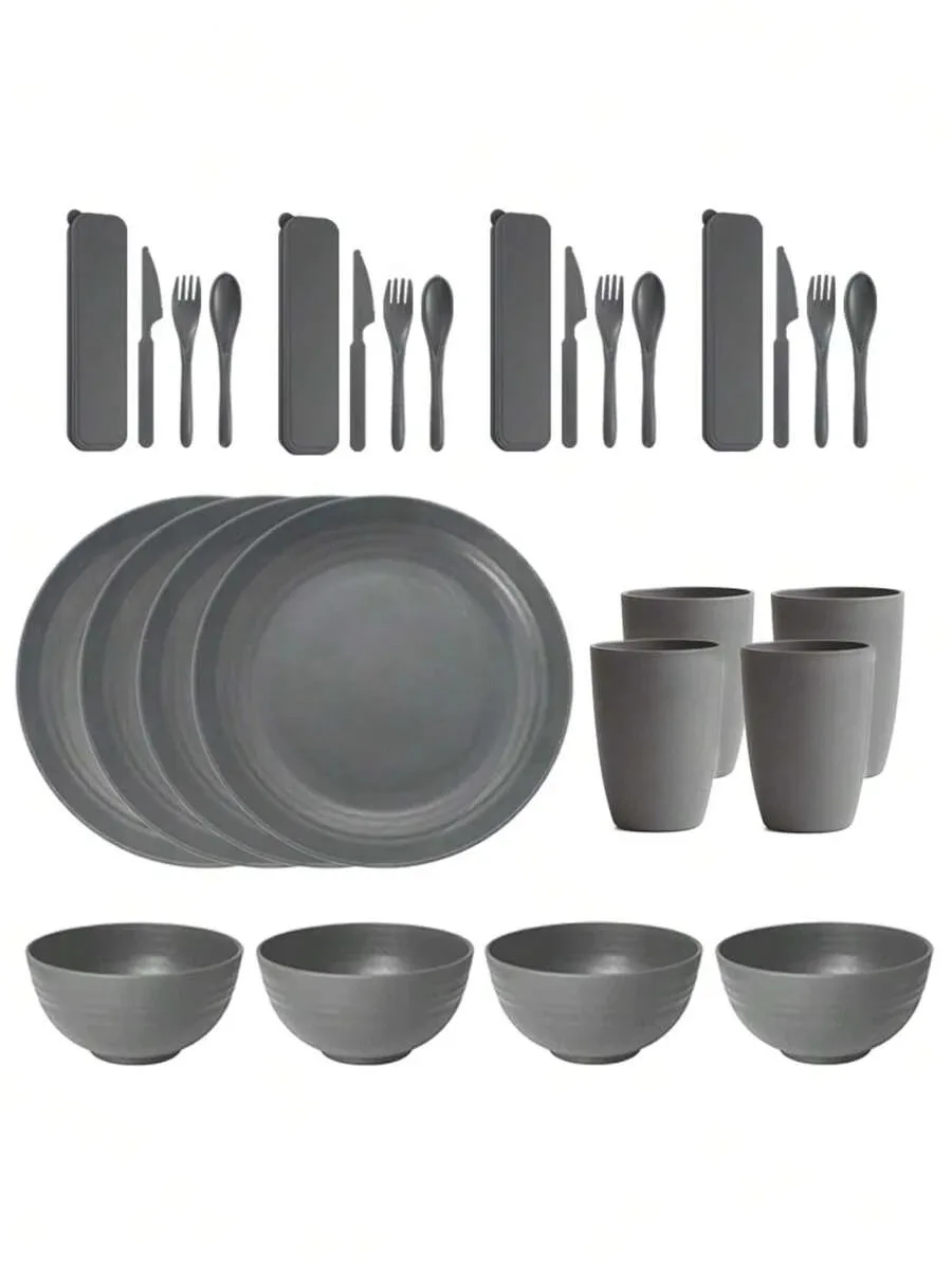 28pcs Plastic tableware set 2