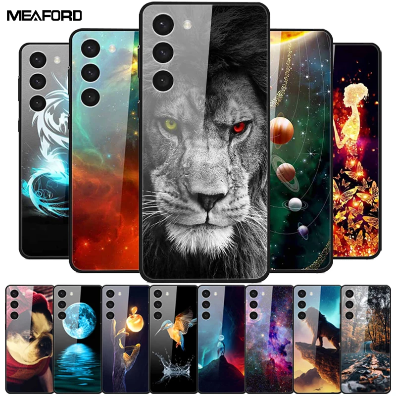 Premium Tempered Glass Case with Space-Themed Design and Enhanced Bumpers