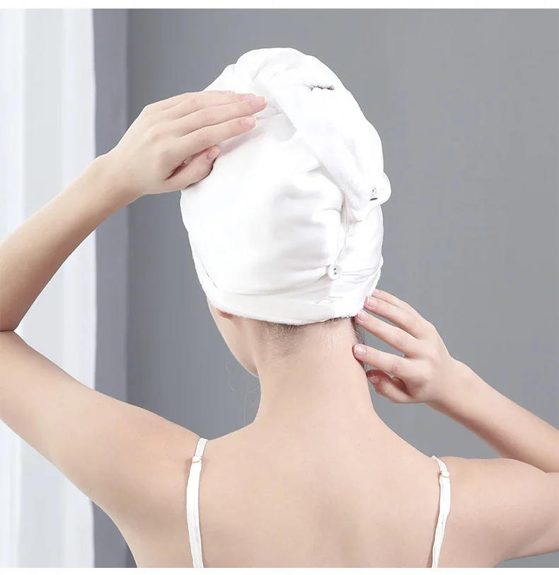 Silk exterior hair towel wrap for gentle drying