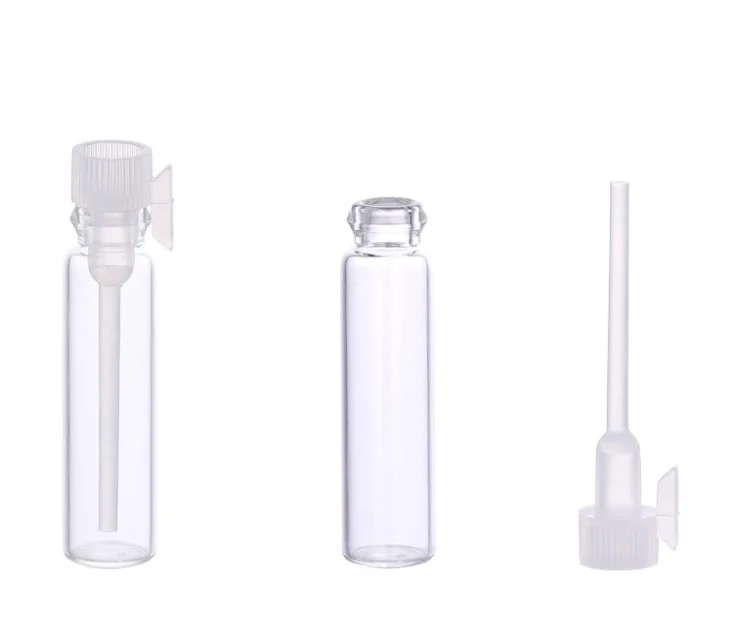 1/2/3/5 ML Mini Glass Sample Vials Perfume Bottle with Dropper for Laboratory Liquid Fragrance Test Refill Tools