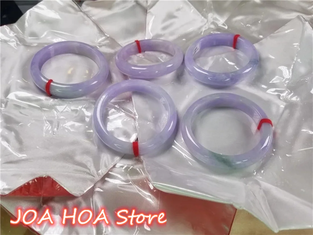 Natural Burmese Jadeite Class A Ice Purple Female Elegant Princess Bracelet For Mom Girlfriend