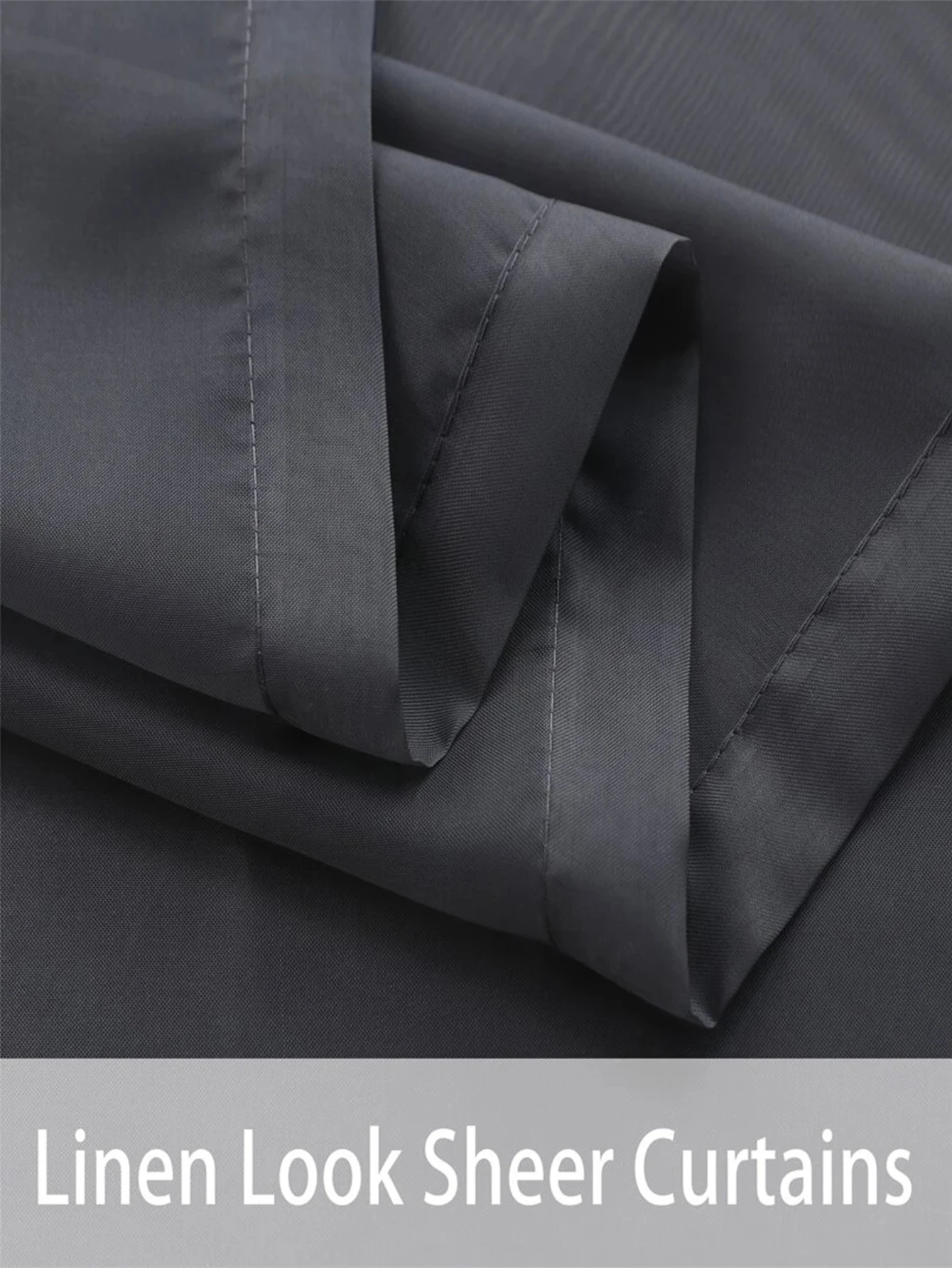 Waterproof Sheer Curtains - Translucent Black White Gray Outdoor Curtains