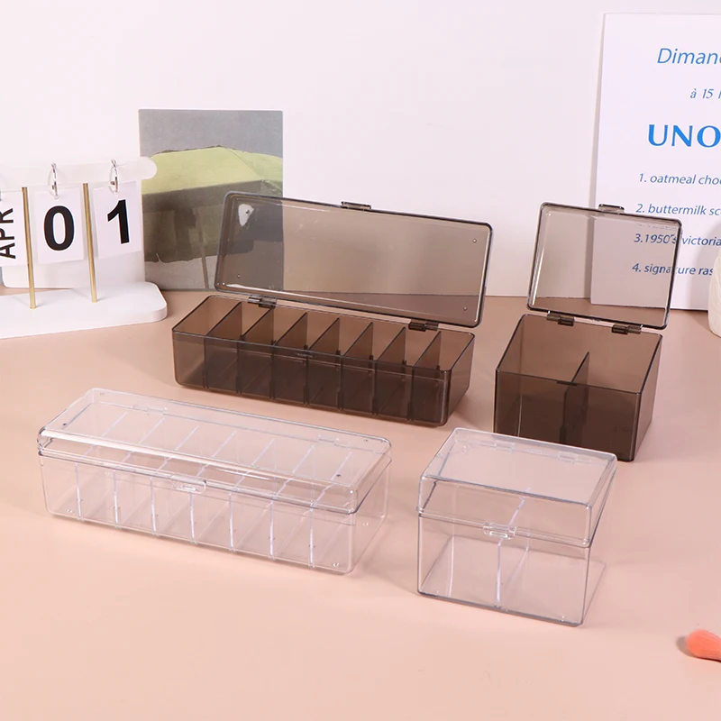 2/8/9grid Kpop Photocard Storage Box Transparent Acrylic Photo Card Organizer Compartment Flip Box Card Case Protector Container 4