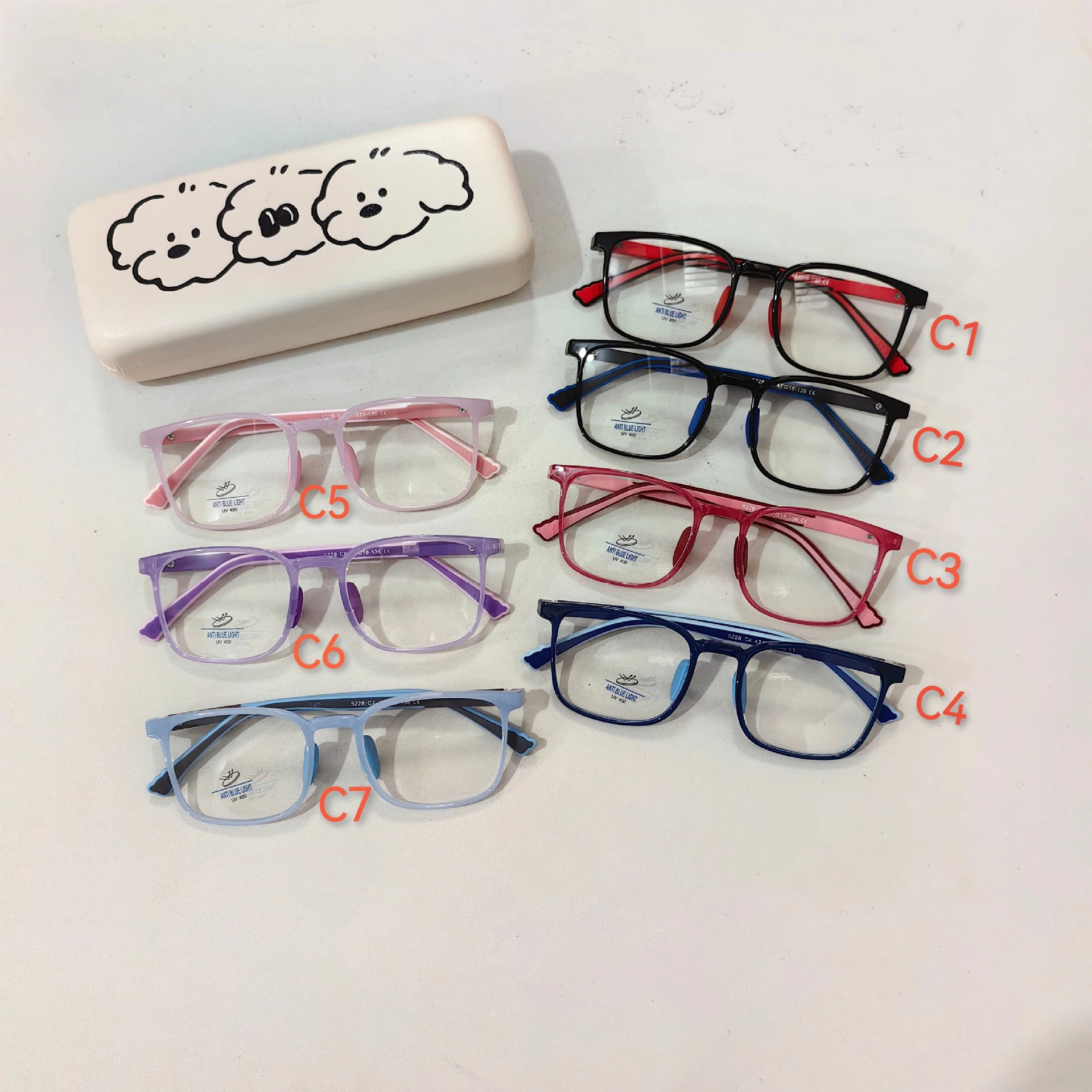 New Slim And Anti Blue Light Children's Optical TR90 Silicone Nose Pad For Elementary School Students To Read With A