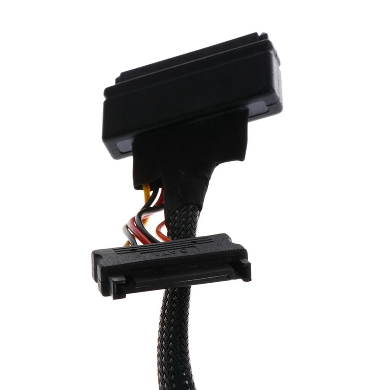 

0.5M/1.5Ft Mini SAS SFF 8643 to U.2 SFF-8639 Cable with 15 Pin Female SATA Connector SSD Power Cable Wire 12Gb/S