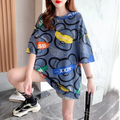

New T-Shirt For Women’s Casual Lady Tide Female Dress Free Shipping