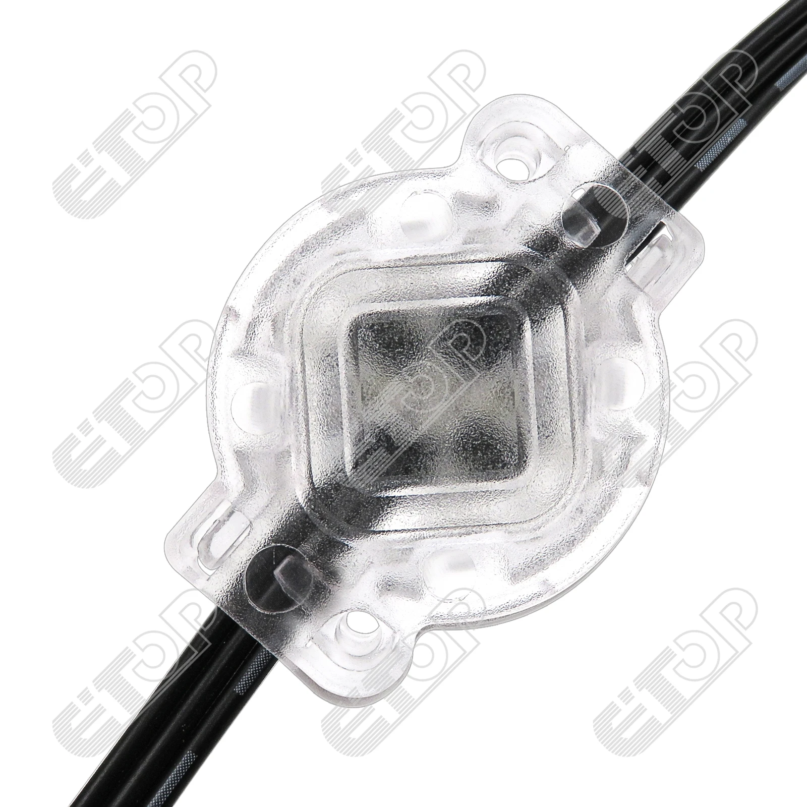 E-top DC12V 200ft Gemstone Christmas Light Outdoor Waterproof Led Point Lights 20CM Distance RGBW Led Lights for Amusement Rides 5