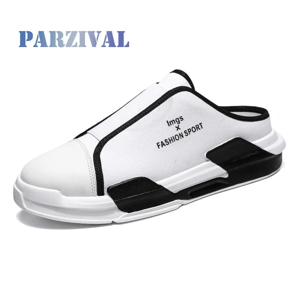 

PARZIVAL Summer Slip On Half Shoes For Men Lazy Slippers Loafers Lightweight Casual Men Shoes Flats Breathable Dropshipping