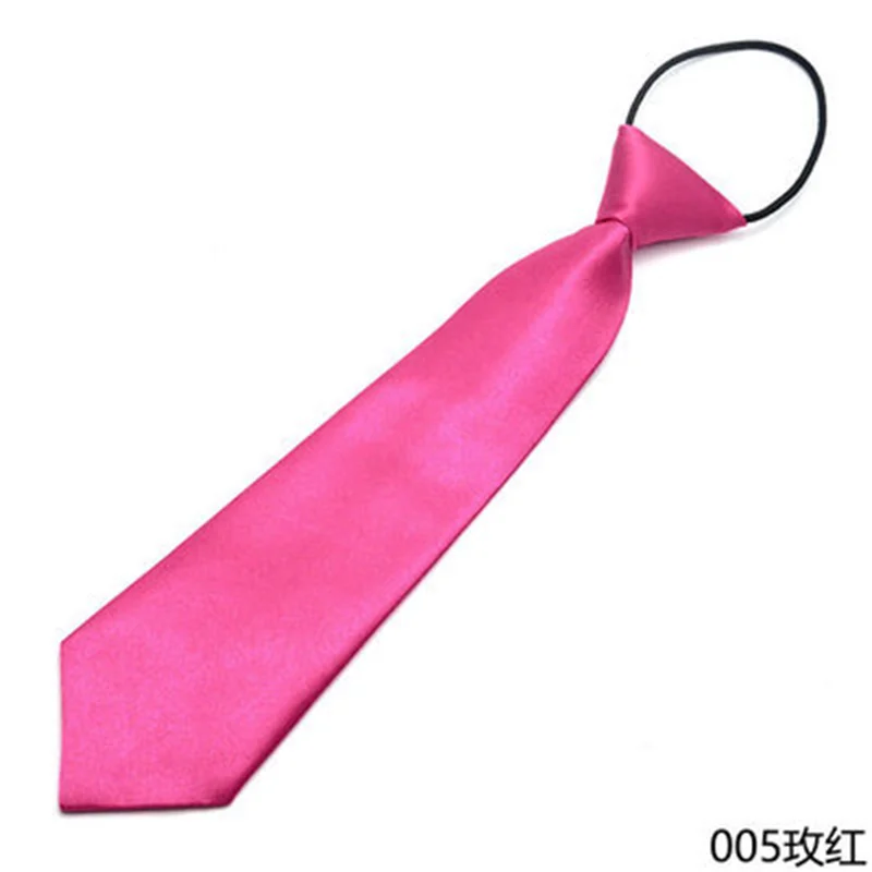 Fashion School Children Neck Tie Solid Color Easy To Wear For Girls Boys Kid Pre-tied Colorful Adjustable Skinny Necktie Gift