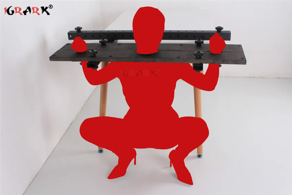 Portable Tabletop Shackles Handcuffs Collar Bdsm Bondage Wife  