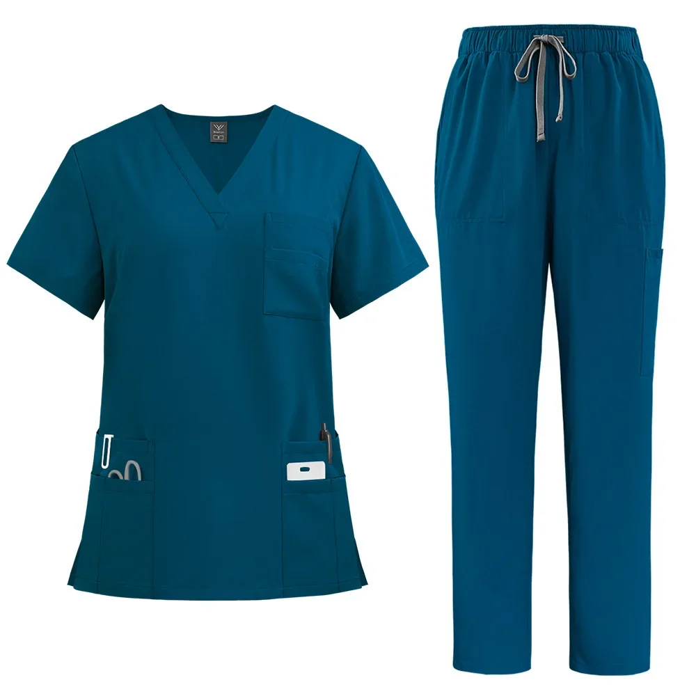 

Medical Tops Pant Women Scrubs Uniforms Hospital Doctors Scrub Sets Nurses Accessories Dental Clinic Beauty Salon Workwear Suit