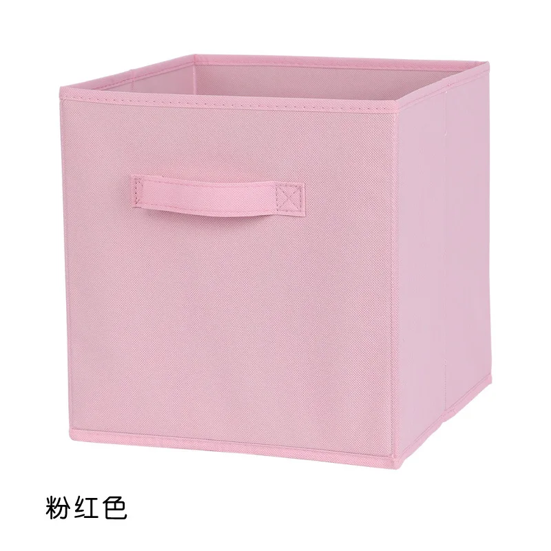 Cube Folding Fabric Storage Basket Closet Organizador Clothes Storage Boxes Home Office Shelf Organizers For Kids Toys Organizer 4