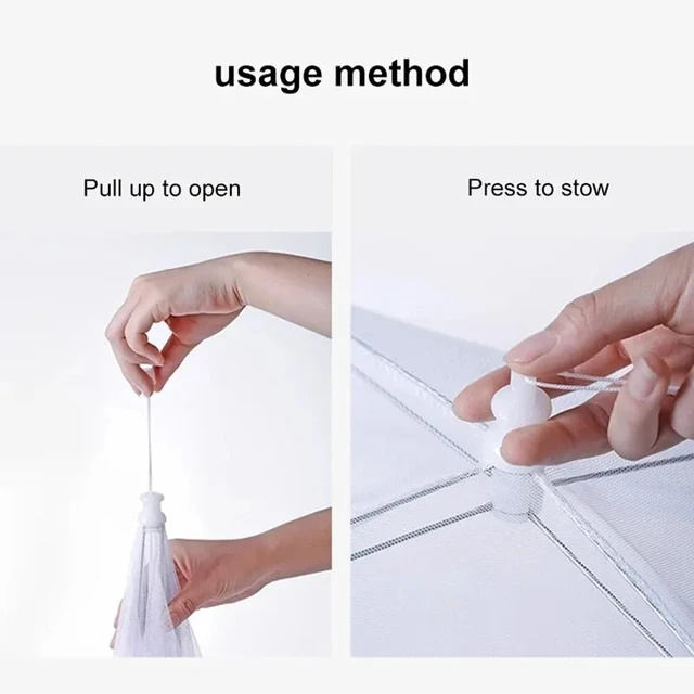 Food Cover Mesh Folding Washable Flies Tables Cover Insect Proof Protective Dish Covers Home Kitchen Storage Accessaries 5