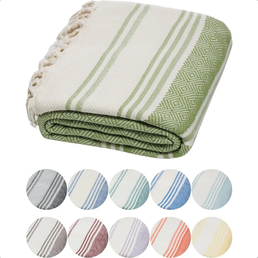 Turkish Cotton Peshtemal Beach Bath Towel