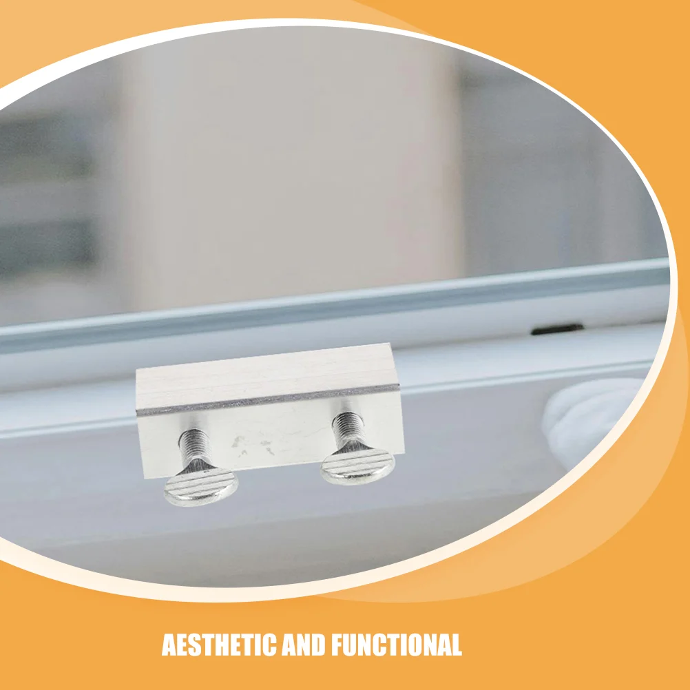 2 Pcs Window Safety Latch Locks for Vertical Windows Protective Clamps Security Aluminum Alloy Fitting